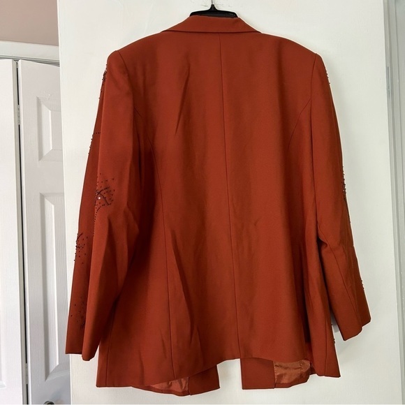 Vintage 70s Fifth Sunday Exclusive Sequin Shell Blazer Jacket plus size 14 - Picture 6 of 7